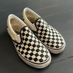 Women’s checkered slip on vans
